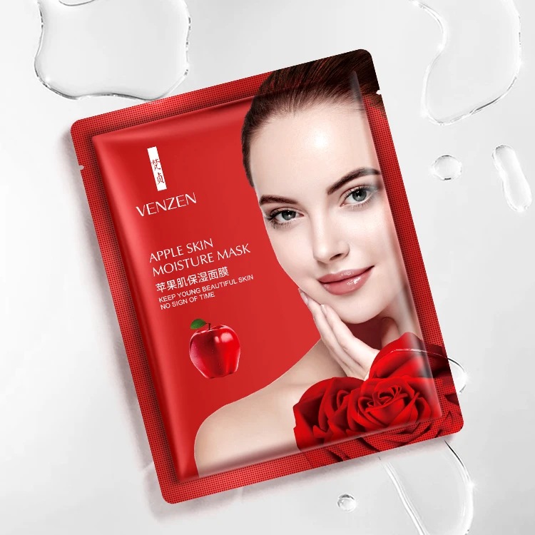 

new product VENZEN nourishing Tighten pores brighten apple extract hyaluronic acid facial mask