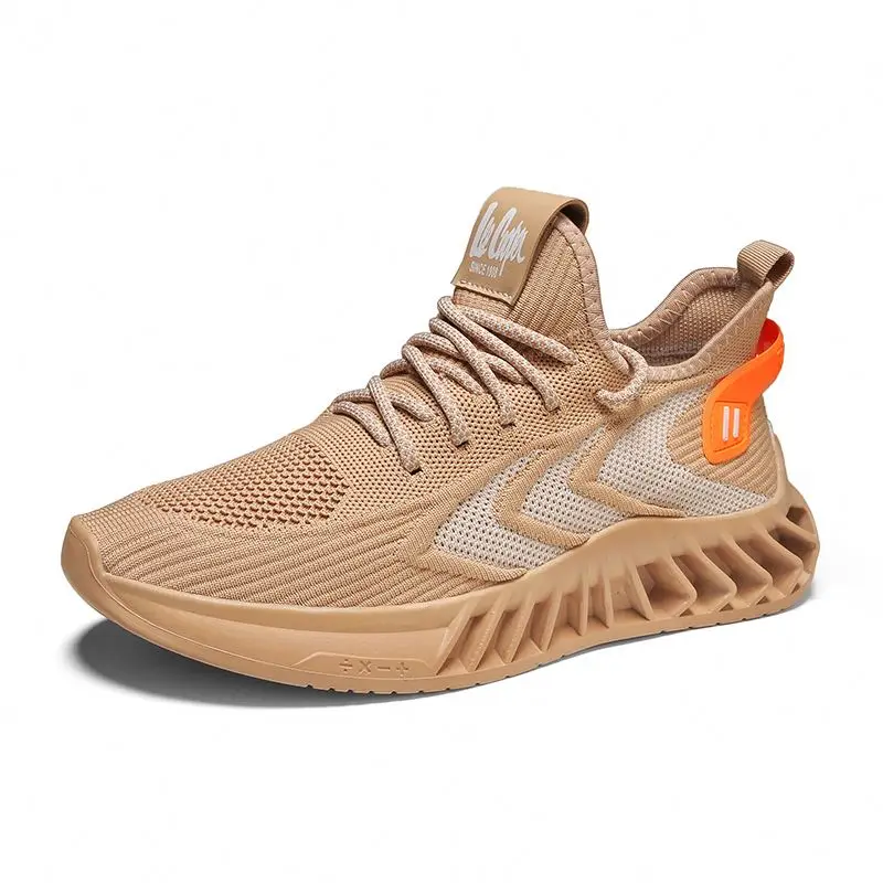 

2021 New design lightweight breathable mesh custom fashion sneakers casual men sports shoes, Optional