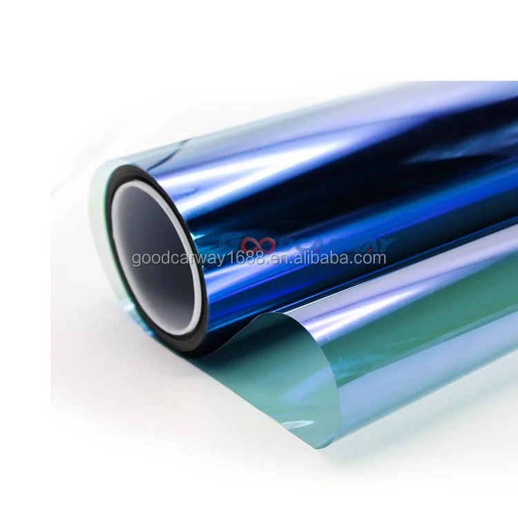 

Window Tint Film Car Glass High Heat Insulation Chameleon Film, Colorfui blue