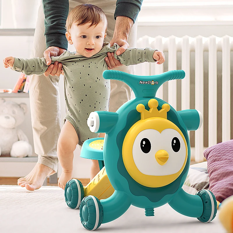 

Multifunction Baby Walker Rocker Baby Walker with Music/walker Baby/baby Walker New Model 4 in 1, Green blue pink