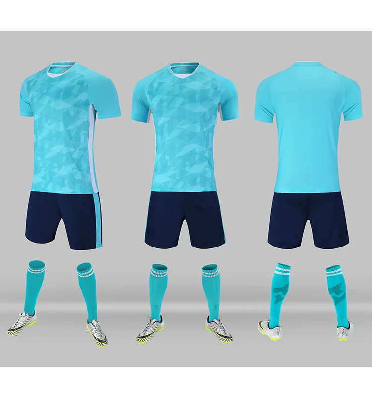 

Football Jerseys Kids Men Blank Soccer Jerseys Set Football Shirt & Short