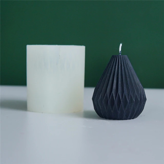 

L7076 DIY Aromatherapy candle plaster handmade pear-shaped candle silicone molds for candles, White