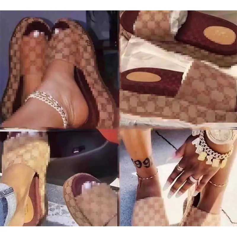 

2021 Fashion women famous brands designer men shoes and slippers slides flip flops dames designer slippers