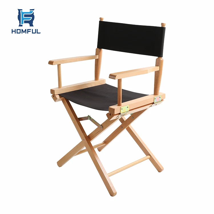 
HOMFUL Garden Camping Arm Chair Foldable Wooden Director Chair  (62594453144)