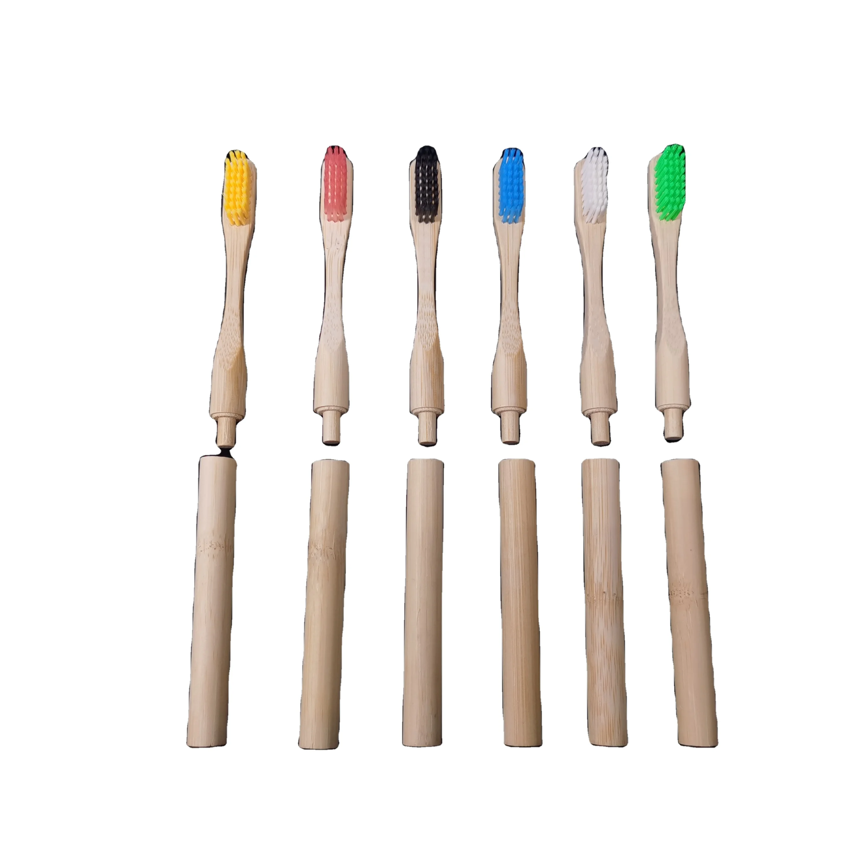 

Eco Friendly natural wholesale 100% oranic replacement head brush bamboo toothbrush, Nature color