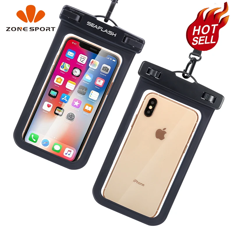 

2021 Factory Simple Style Underwater Swimming Phone Bag Waterproof Phone Case With In Stock, Black, blue, golden, green, orange, pink, purple, red, white, yellow