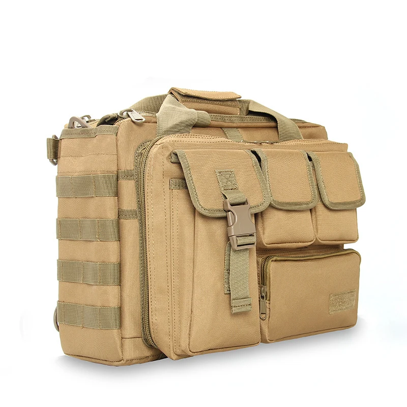 

Camouflage outdoor shoulder bag slung backpack multi-purpose tactical handbag computer bag briefcase tactical bag, As shown in the pictures
