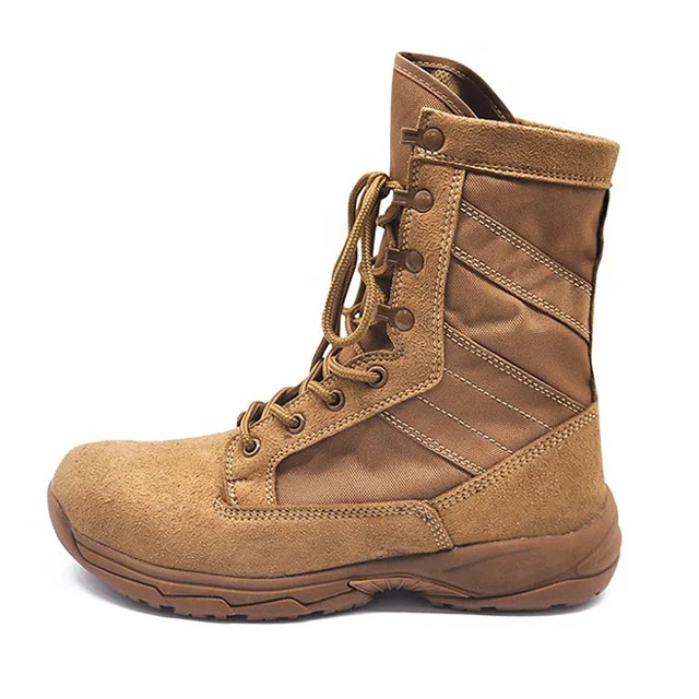 

Yakeda latest fashion swat toe ankle zipper boots suede shoes outdoor camping combat army military boots for mens womens, Brown color