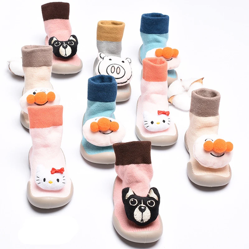 

XIANGHUI autumn winter warm infant toddler newborn 3d Baby & children socks for baby boy and girl anti slip cotton socks