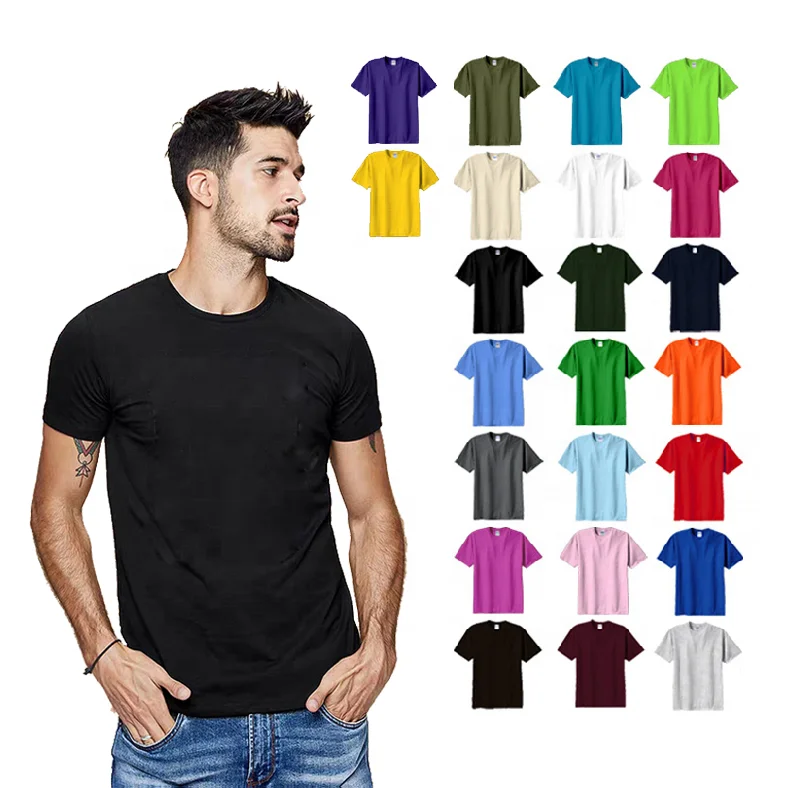 

Custom Plus Size Plain T-Shirts, Men's Wholesale Oversized Designer Graphic Printing Polyester Cotton In Bulk White Tee T Shirts