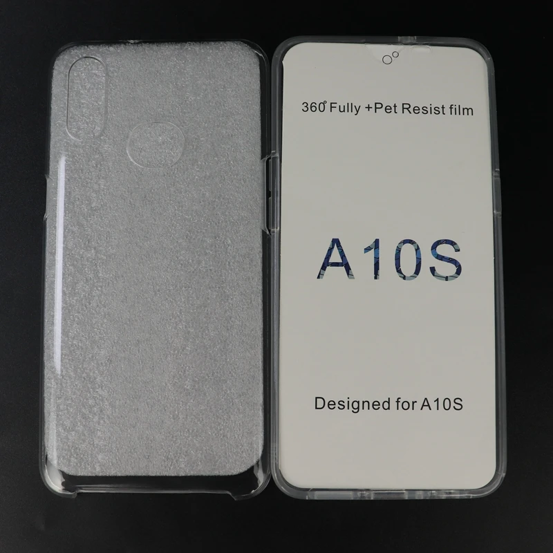 

Hard Plastic Silicone 360 Degree Full Cover Cases For Galaxy A10S, Clear