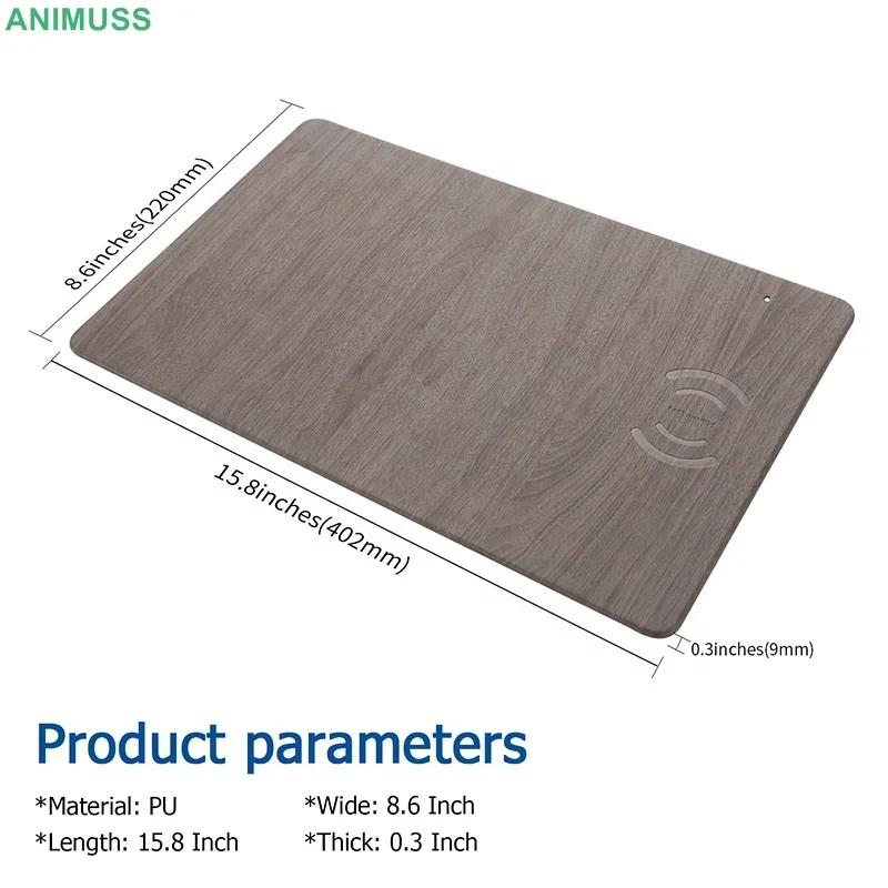 

10W 2 In 1 Mobile Phone Fast Wireless Charging Charger Mouse Mat Pad