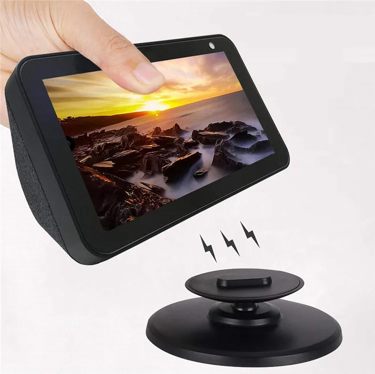 

For amazon echo show 5 Adjustable Stand Mount Magnetic base 360 degree rotation Holder, Black,white