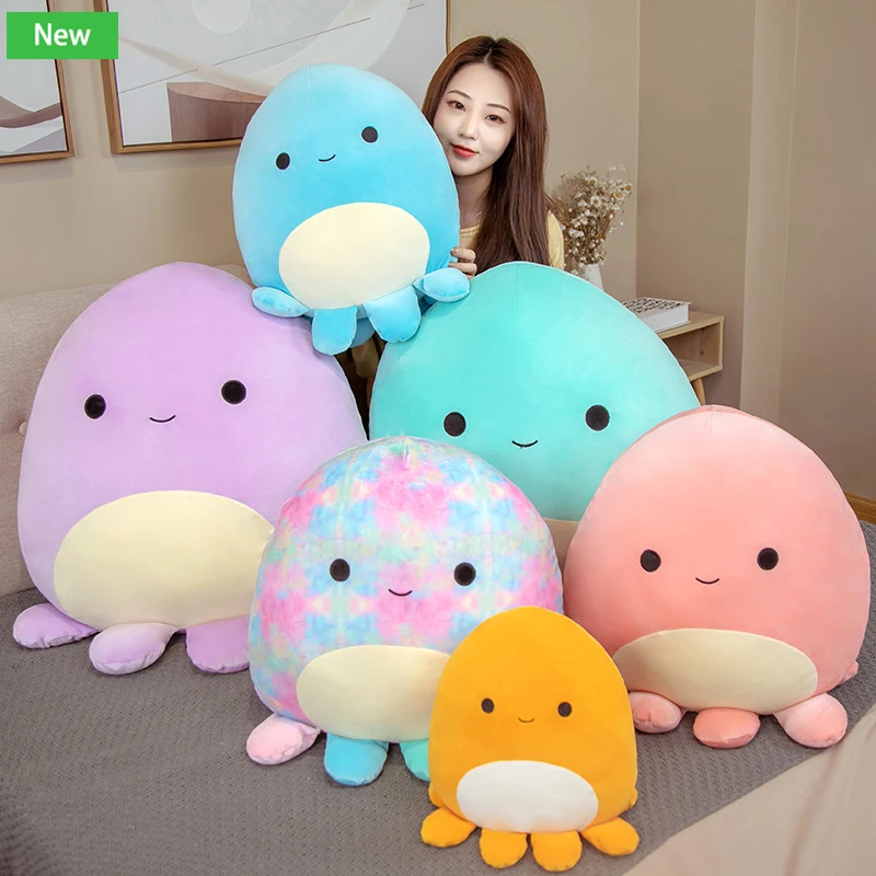 

Free Shipping Cute cartoon squishmallow animal jellyfish squid plush toy doll cotton soft squishmallow octopus pillow plush