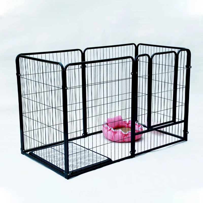 

DIY 6 PCS Dog Cage Fence Pink White Black Pens, Dog Cage Fence Pens, Durable Dog House