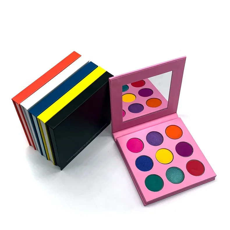 

9 pan pink eyeshadow palettte vegan pigmented custom eyeshadow palette private label