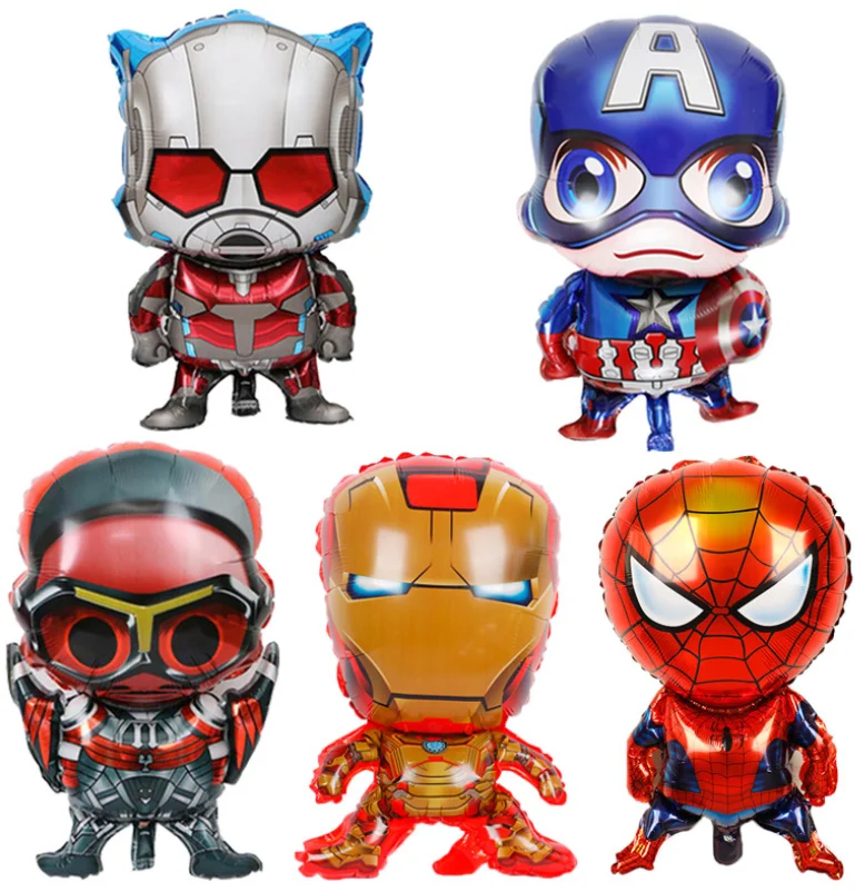 

Free Shipping 28" Super Hero Antman Captain Fashion Spiderman Balloon Party Balloons Toy for baby Xmas, Blue