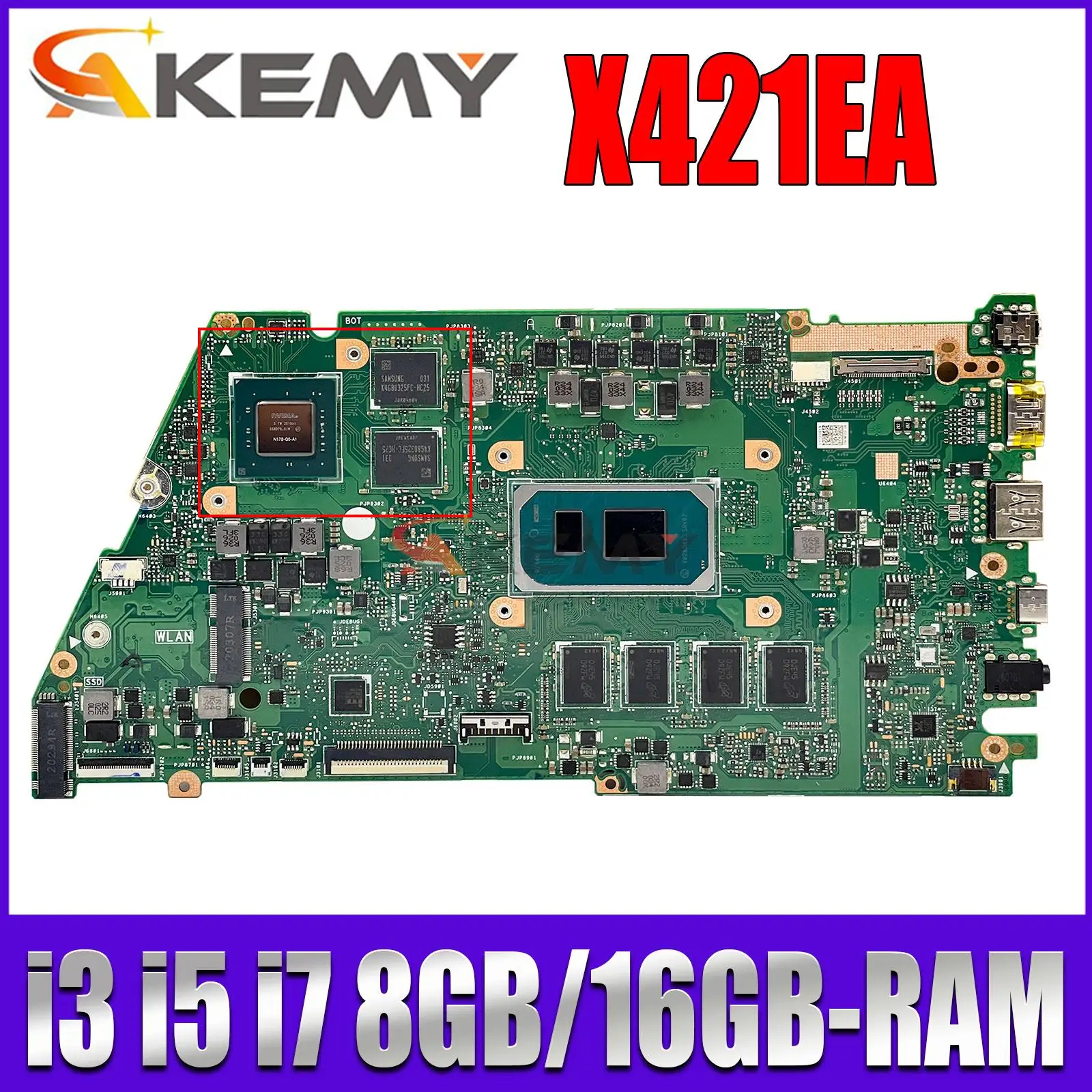 

X421E Mainboard X421EA I421E R421E X421EAY X421EAYB X421EQ X421EP X521EA X521EQ Laptop Motherboard I3 I5 I7 8GB/16GB-RAM