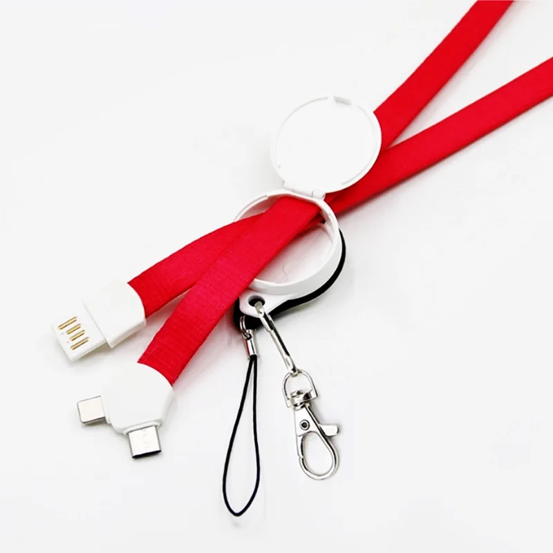 
Mobile Phones Nylon Polyester Custom Lanyard Custom Lanyards id Badge Holder Micro Fast Charging Usb Cable Charger Usb Lanyards 