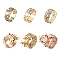 

Xuping jewelry spain hot sale women /men hip hop dangle charm rings, lucky elephant ring