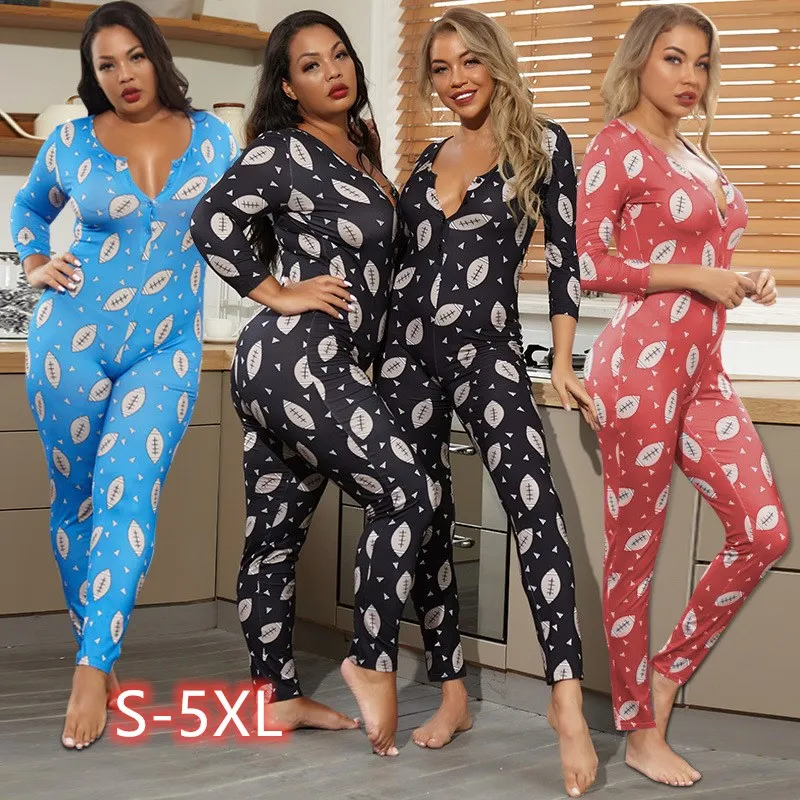 

large stock New printed V-neck tight and comfortable large size home wear