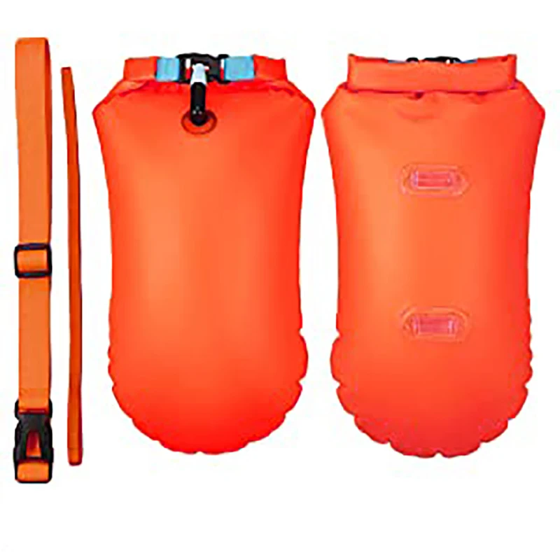 

Swimming diving Buoy Safety Float Air Dry Bag Tow Float Swim Inflatable Flotation Bag., Orange , yellow or custom
