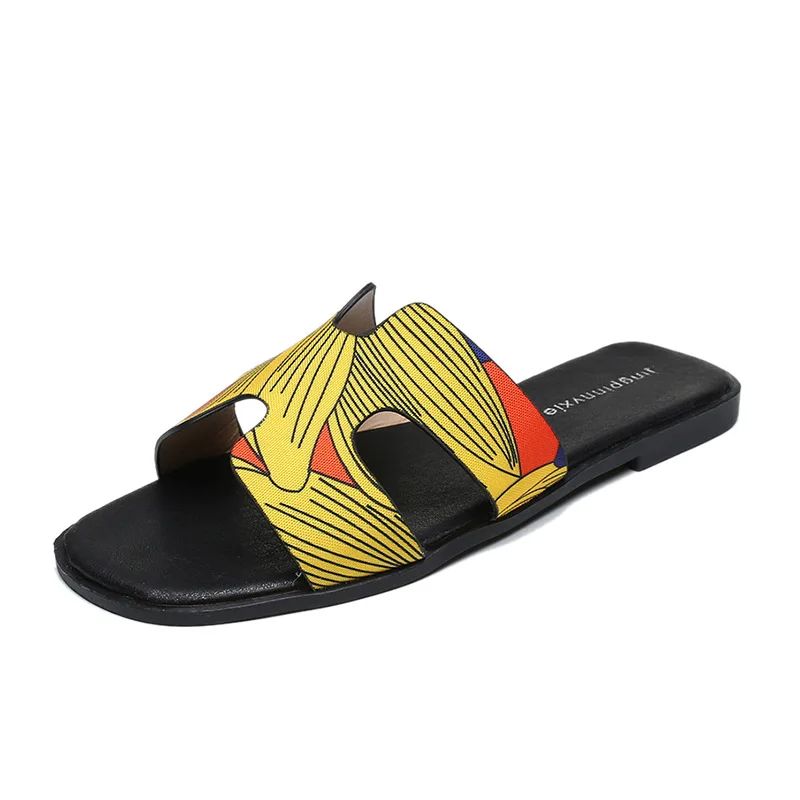 

Summer new style flat sole ladies slippers seaside beach flip flops women's breathable soft slides slippers