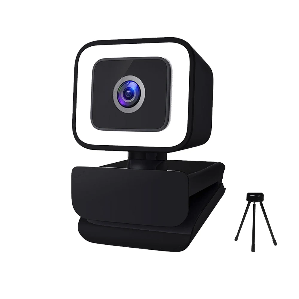 

OEM Guangzhou Webcams 1080 Full Hd With Ring Light Microphone 2k For Computer Laptop For Gamer Webcast Video Calling