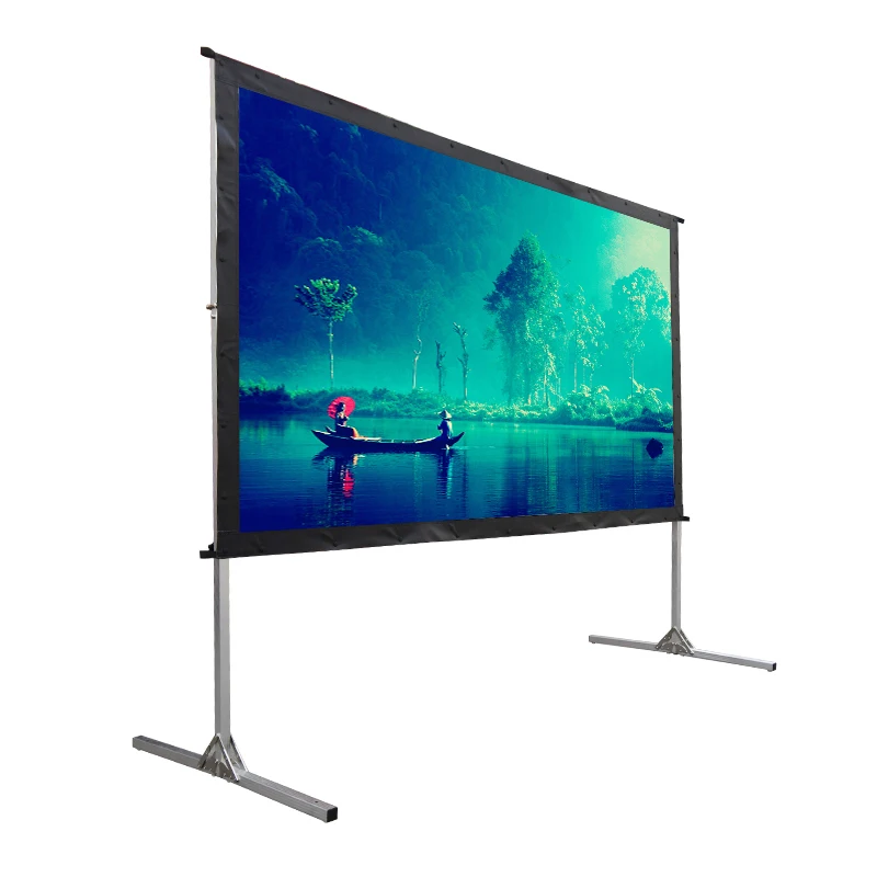 

Top-ranking big hd quick set up double sided outdoor rear foldable advertising projector projection screen, White projector screen