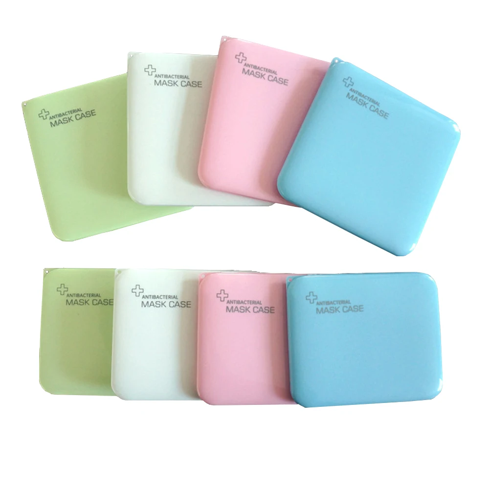 

Customized Logo PP Fold Antibacterial Portable Face Mask Container Holder Case Storage Box