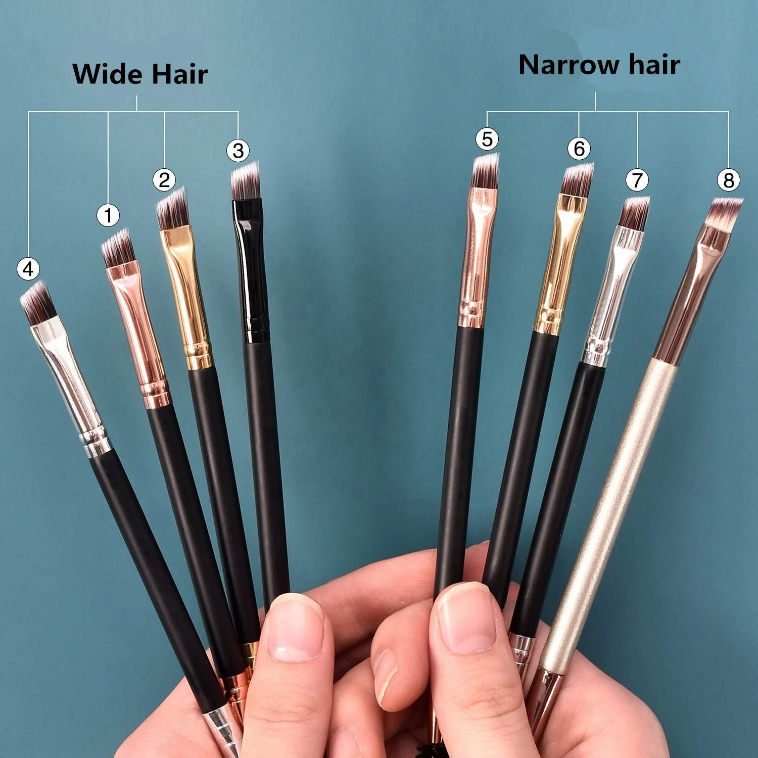 

Wholesale Portable Eyelashes Eyebrows Double-headed Makeup Brush Spiral Brush Eyelash Curling Angled Eyebrow Brush, Pics