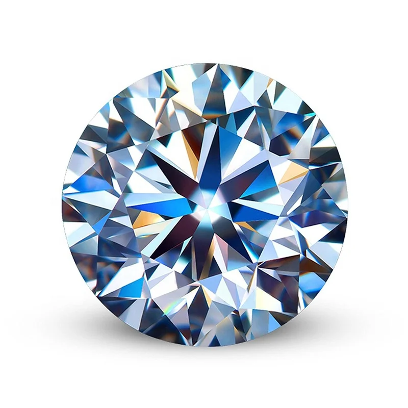 

Wholesale high quality round diamond loose diamond VVS DEF color 0.5ct-5ct laboratory-grown moissanite, Def white color