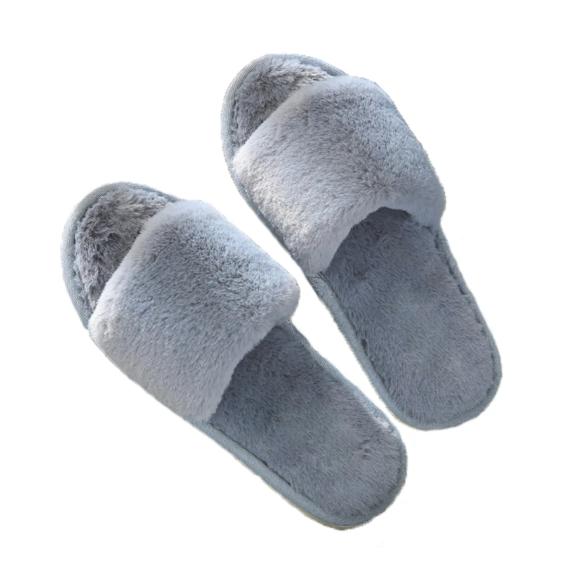 

Wholesale lady fashion Shoe pure Color Soft sandals Women real wool fur slides indoor outdoor fur Slippers, As picture