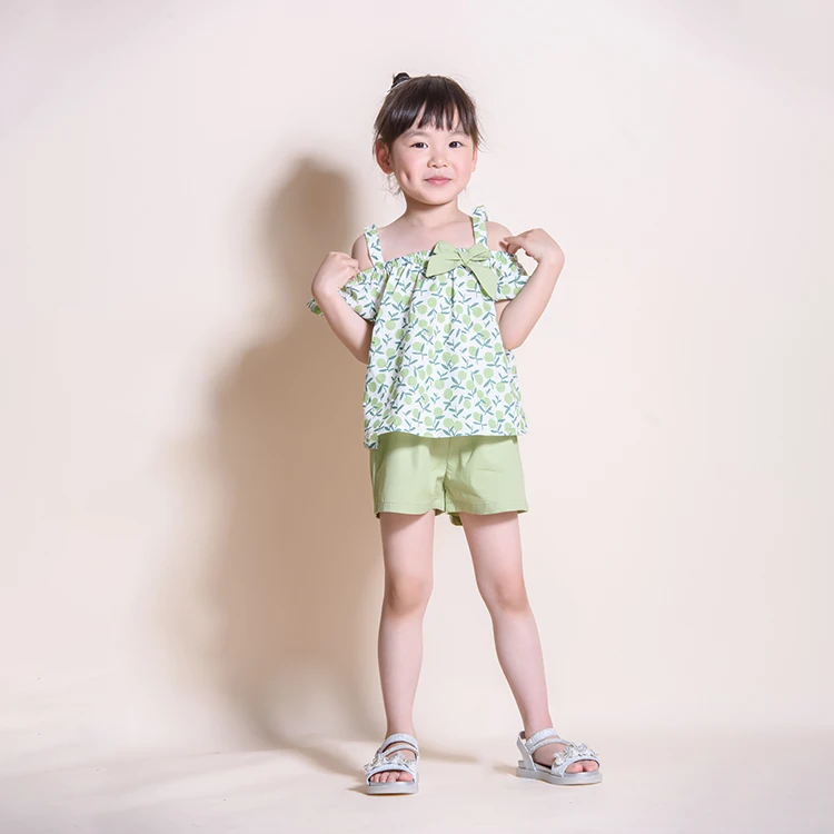 

Factory price 3 colors Cotton shorts two piece kids high quality clothing sets wholesale, Picture