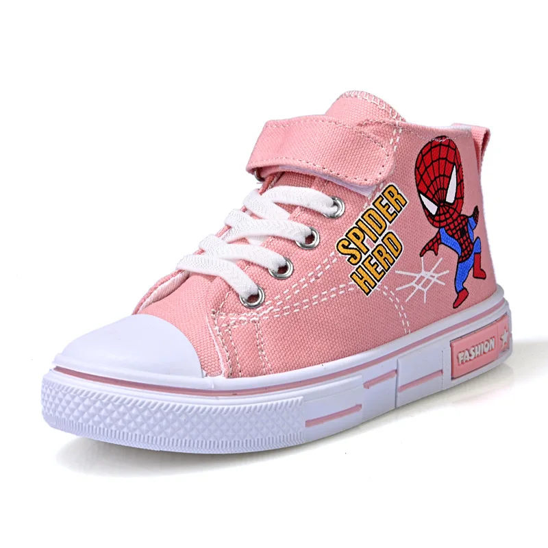 

Nian OEM Sepatu anak Canvas 2021 Spring New Arrivals Cartoon Casual Children's School Shoes, Pink/black/green/yellow