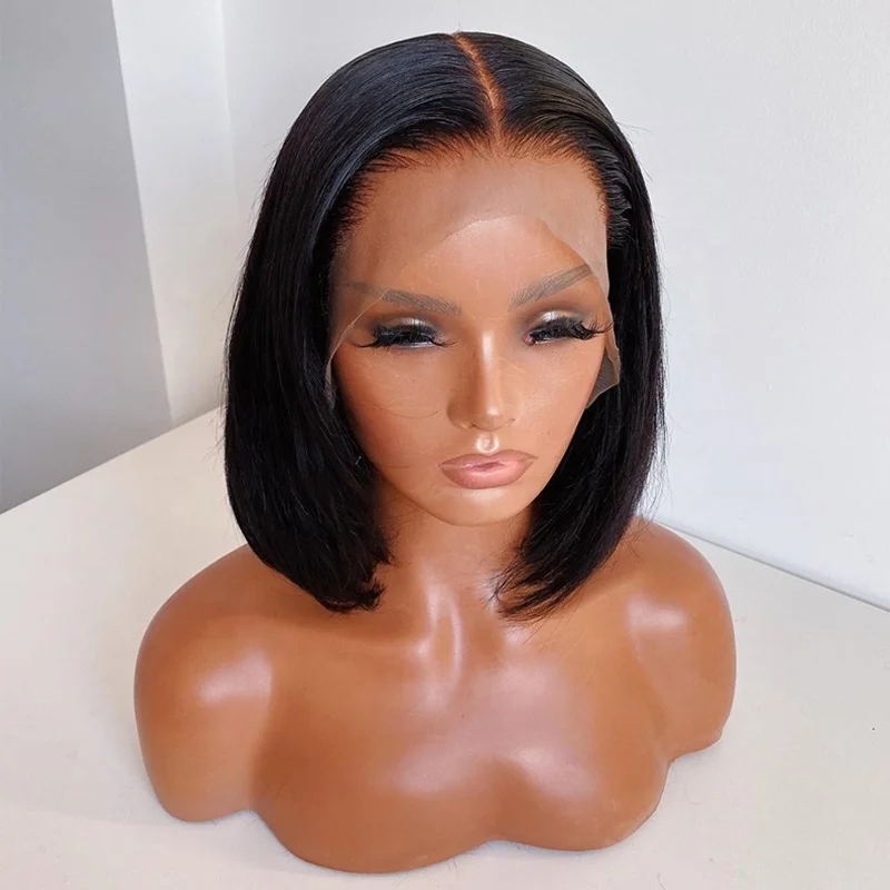 

Short Straight Bob Lace Front Wigs Unprocessed Virgin Human Hair Deep Part 13*6 Lace Wigs Preplucked Bob Wigs