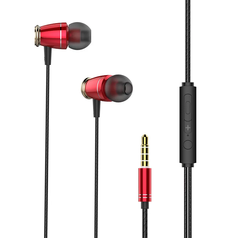 

Comfortable Lightweight in Ear Headphones Ear Buds Wired gaming Earphones mobile accessories earphone, Black silver red