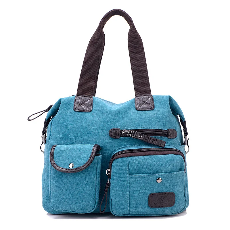 

Canvas mother hand bag new style big multifunctional one shoulder crossbody sports baby travel women handbag custom