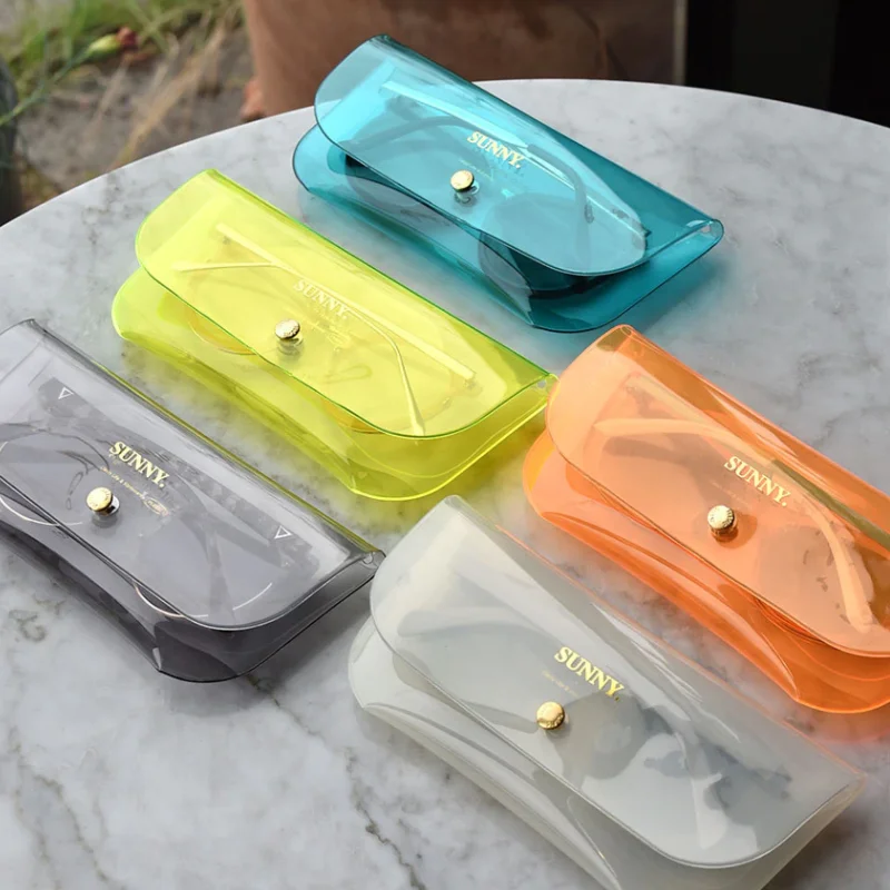 Custom Jelly Cute Pvc Clear Glasses Travel Holder Pouch Eyewear