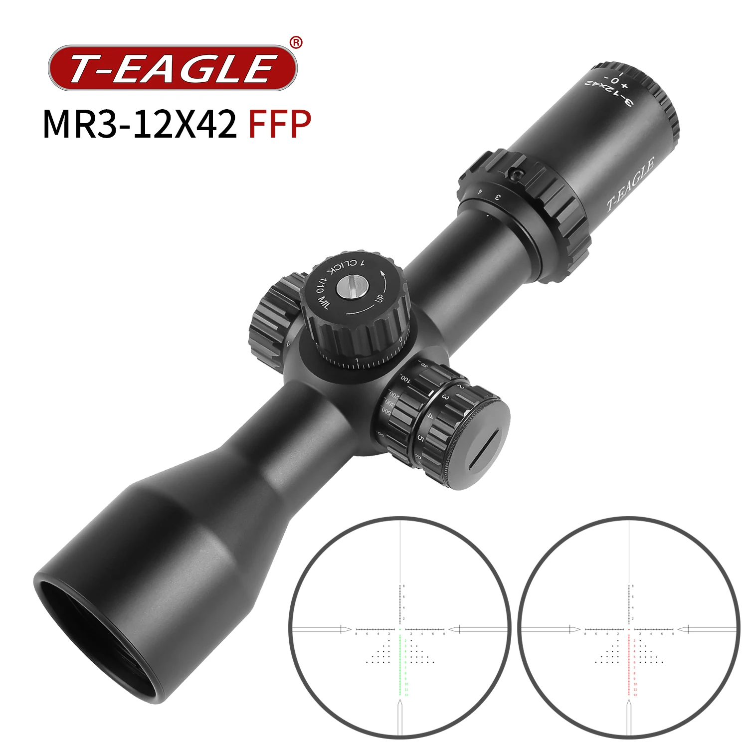 

T-EAGLE MR 3-12X42 FFP manufacturer air rifle scope hot sale 30mm tube shotting hunting scopes for pcp air gun
