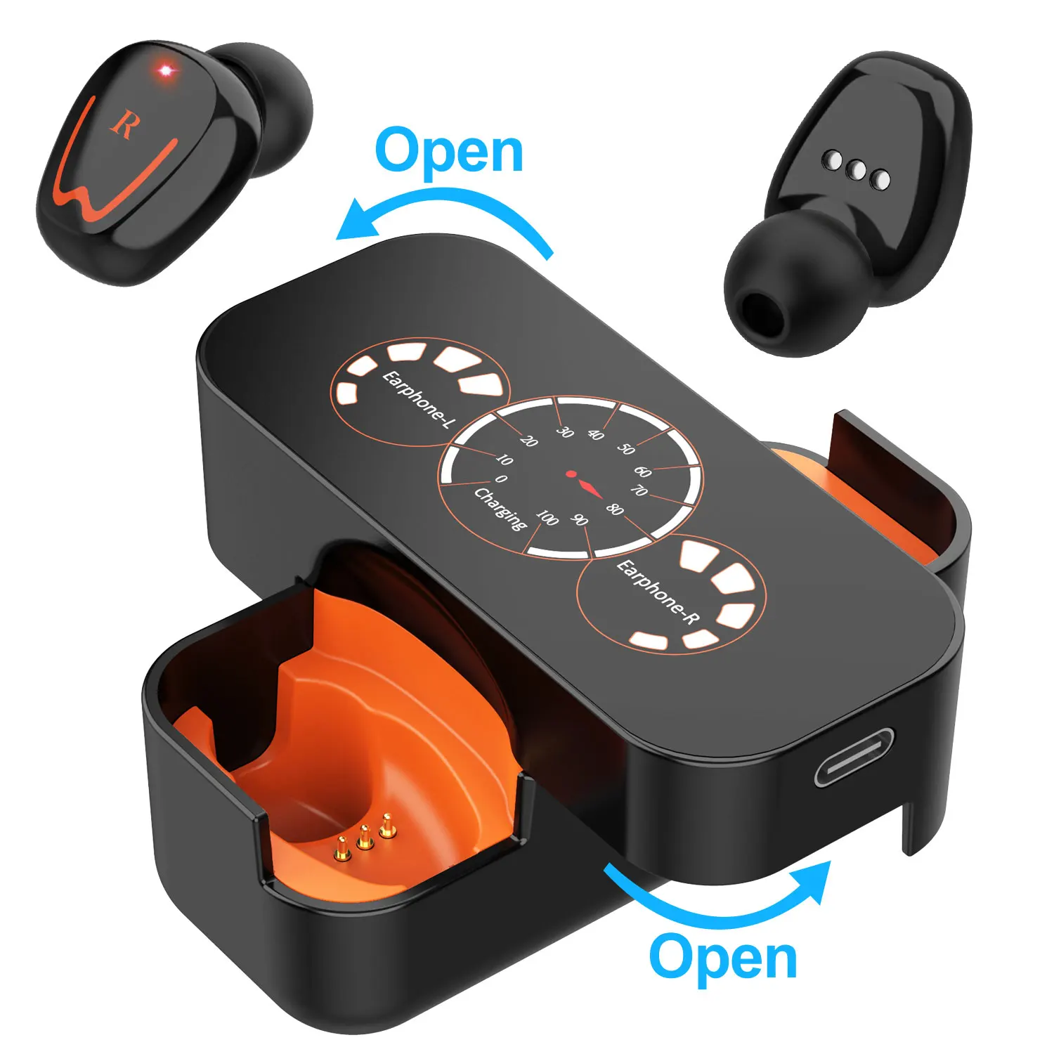 

Newest Styles LED Display Mini IPX7 Waterproof Headphone Wireless 5.0 Earbuds V1 TWS Earphones