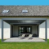 aluminum adjustable exterior automatic sun louvers closing pergola