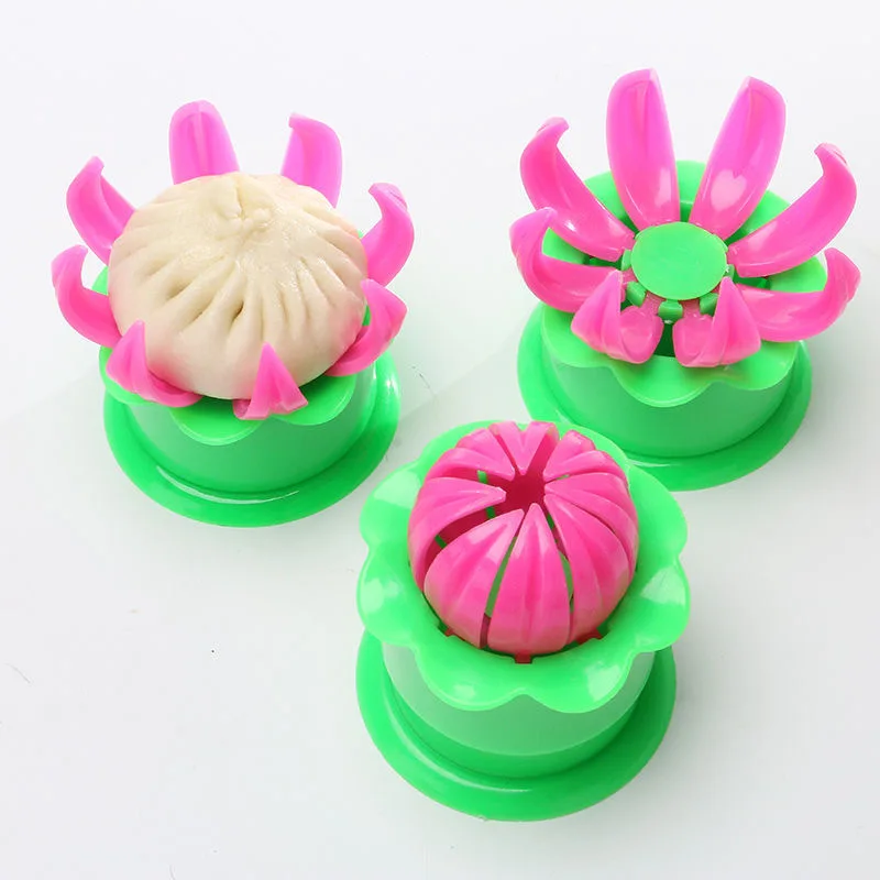 

A3690 Creative Home Kitchen Tools Simple To Use Household Hand Bun Mold Manual Steamed Bun Mould, Green