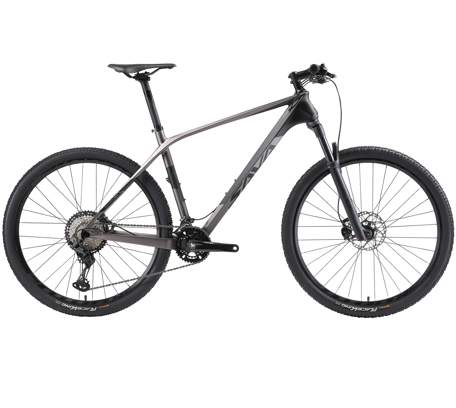 

High Quality SAVA DECK8.2 Carbon fiber Mountain Bike 27.5"/29" Carbon Bicycle DEORE XT M8100 2*12 Speed, Black grey