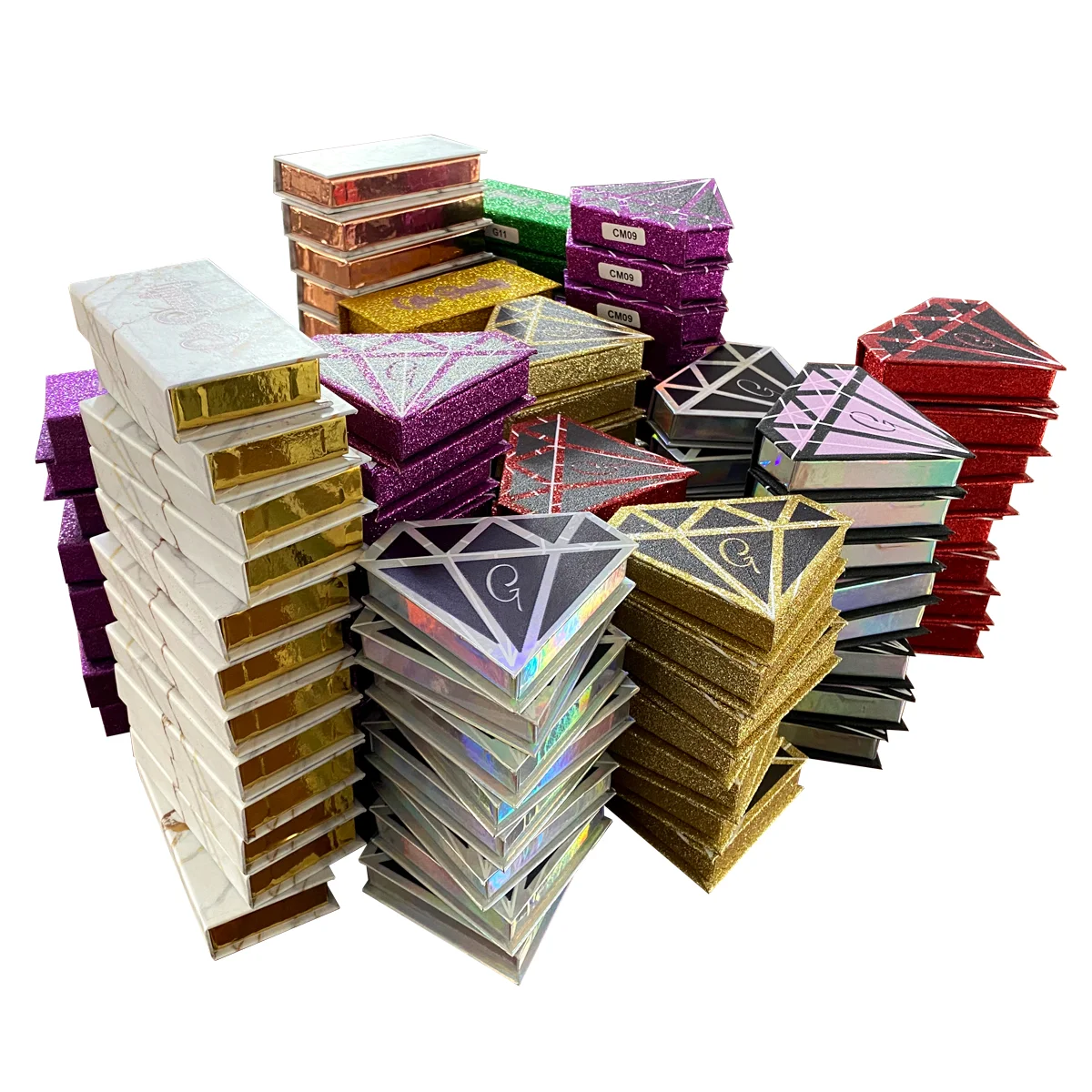 

Fluffy 3D Mink Fur Eyelash Vendor Customized Boxes Wholesale Bulk 5D 25 mm Mink Lashes in Full Strip