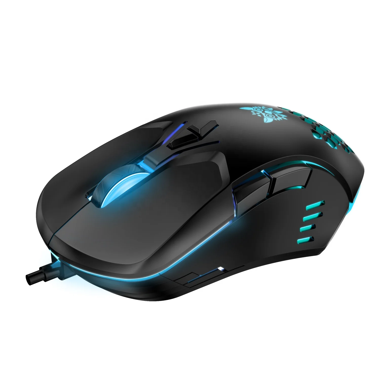 

ONIKUMA CW902 Pro Wired High Sensitivity Ergonomic Sweat-Resistant RGB Lighting Real 1000-6000 DPI Gaming Mouse, Black