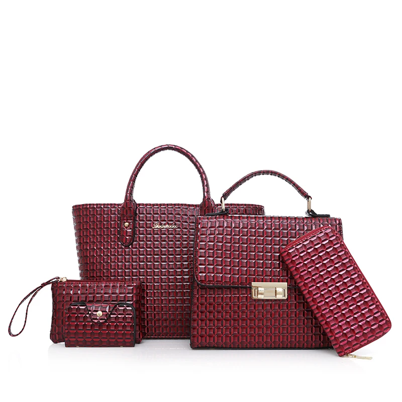 

online shopping Famous brand fancy ladies shoulder sling hot sale 4pcs set bag designer handbag for women, As picture