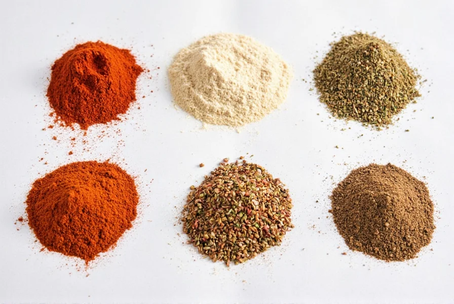 Spice box with different labels