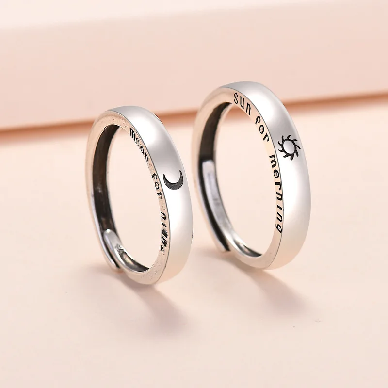 

Sun and moon couple rings fashion retro celebrities foreign trade accessories