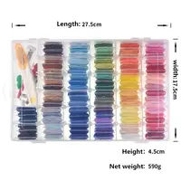 

Hot sale 100pcs Color Embroidery Floss With Organizer Storage Box Stitch Kit Tools For Friendship Bracelets Craft